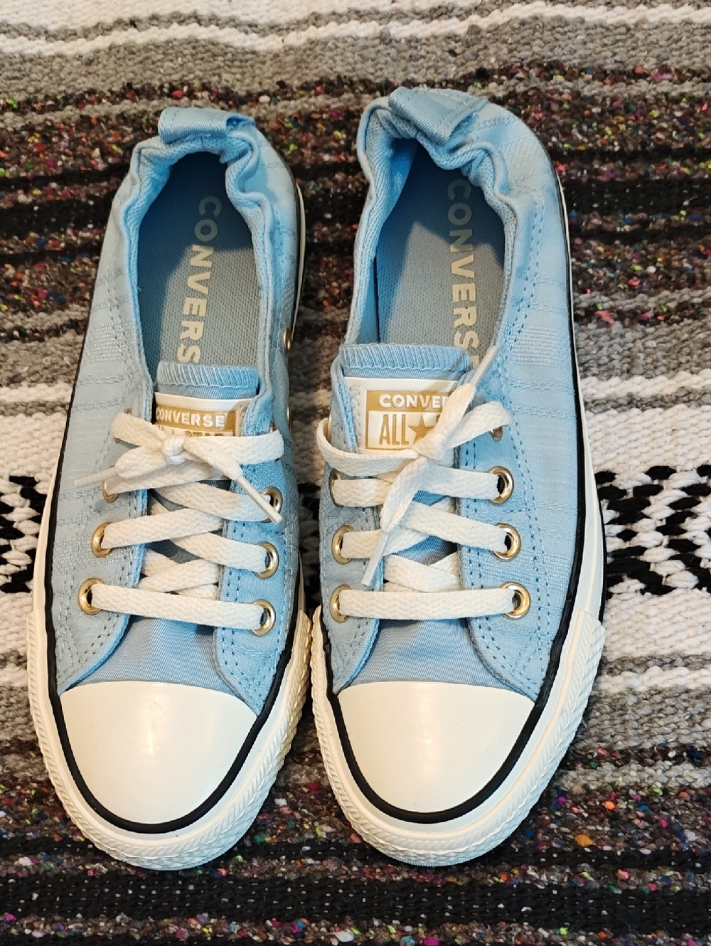 Converse Baby Blue Low-Top Canvas Sneakers